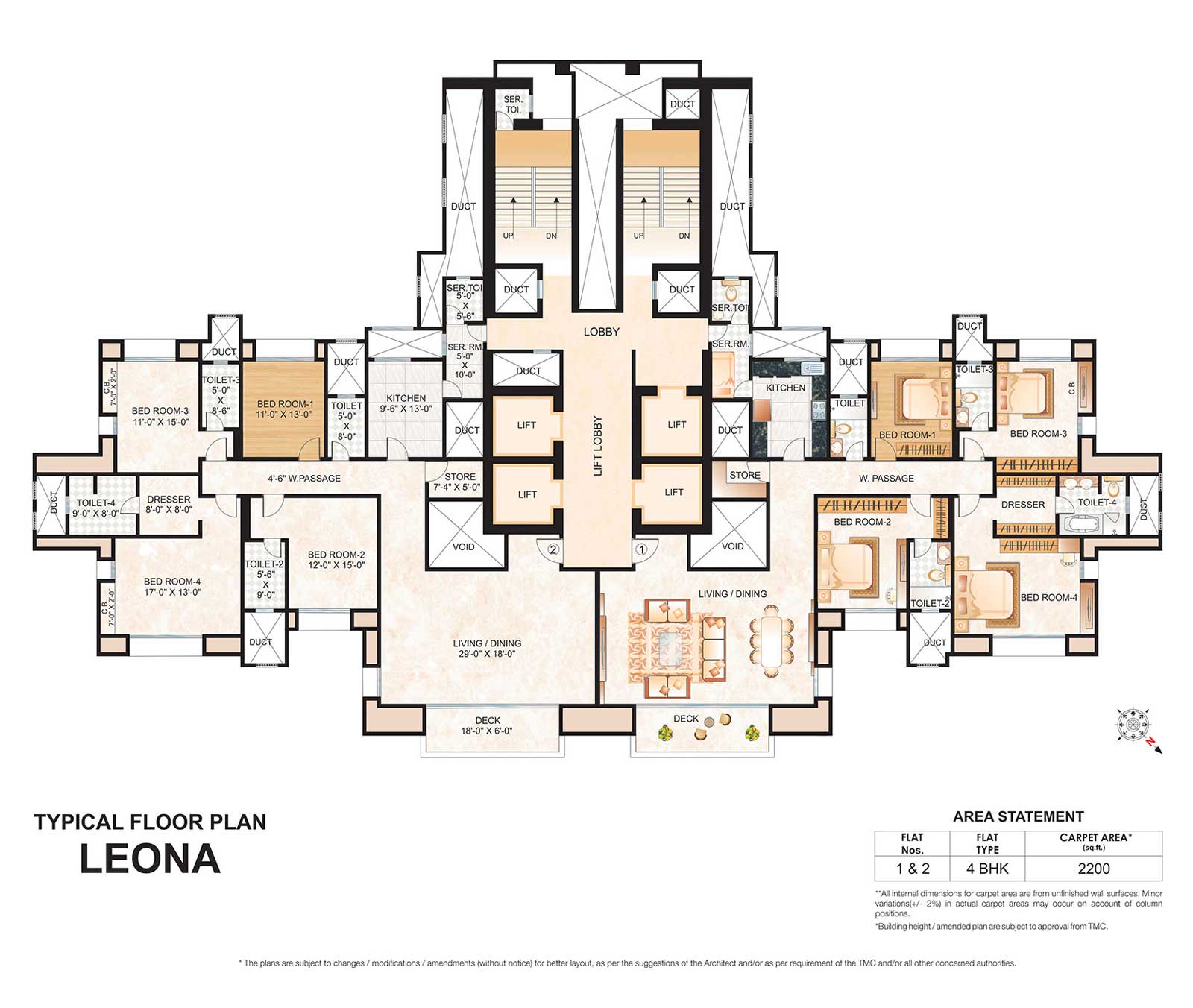 Leona 4 BHK Luxury Flats/ Apartments for Sale in
